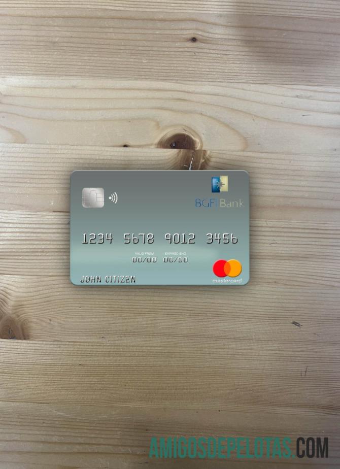 Gabão BGFI Bank Mastercard Photolook Frente exemplo real